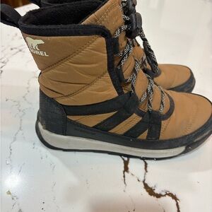 Sorel Kids' Tan and Black Winter Boots